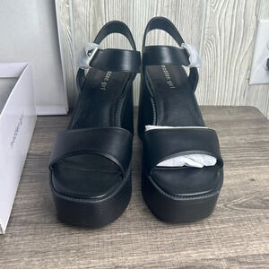 Women’s Madden Girl Goldie Black Chunky Wedge Sandals Size 11